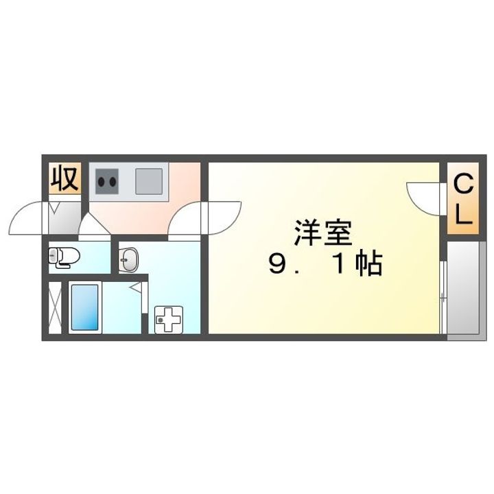 クレイノいずえ201の間取り