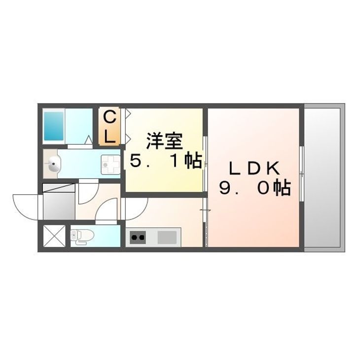 アルーア西町0102の間取り