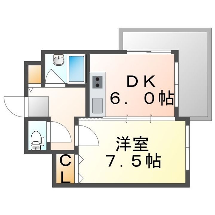 コスモス南蔵王201の間取り