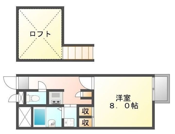 レオパレス久松台204の間取り