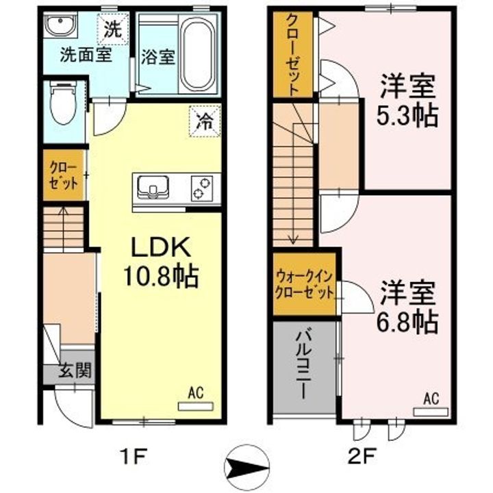 アルカンシェルA棟0102の間取り
