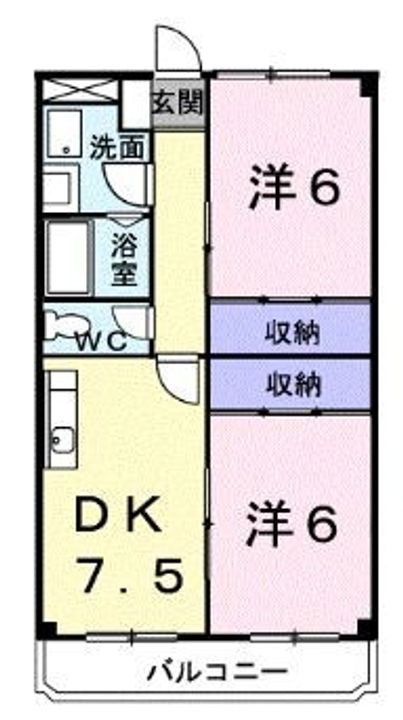 ビューセジュールK203の間取り