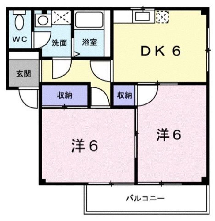 アンソレイエ302の間取り