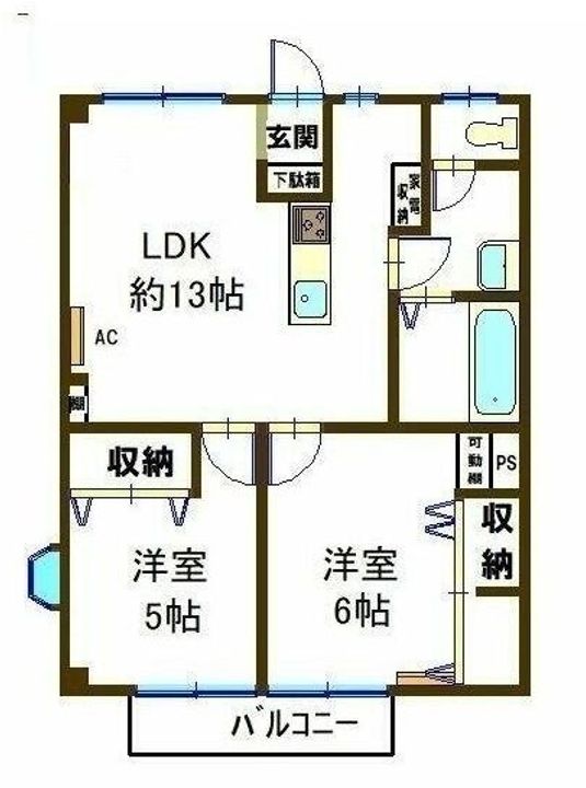 ニューシティひらまつ0102の間取り