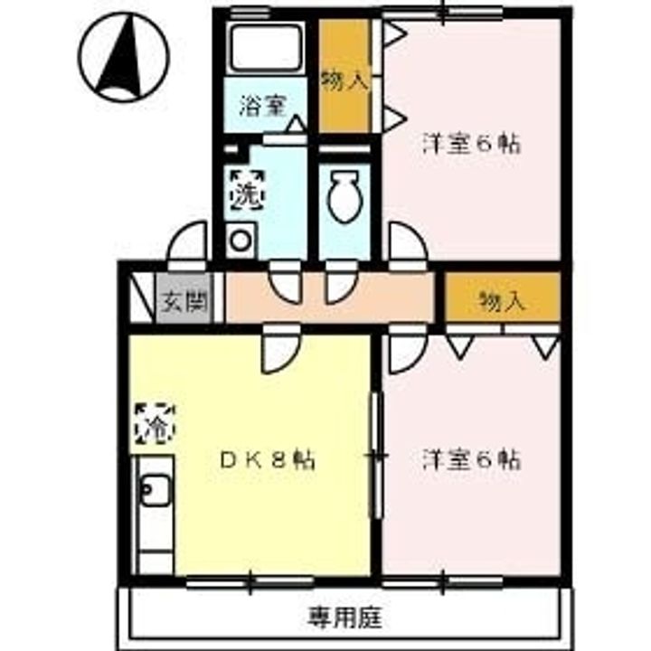 セジュール新市 B棟0201の間取り