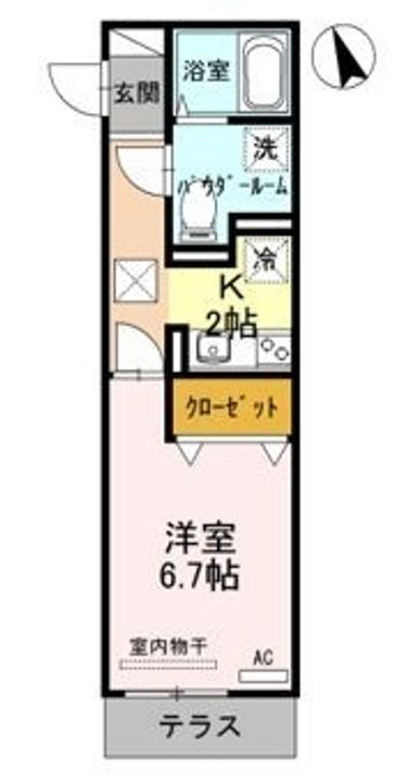 ポートサイドヴィラ Ⅰ101の間取り