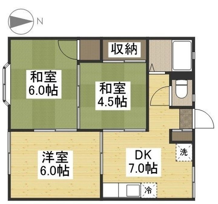 パレスナカシマ木之庄102の間取り
