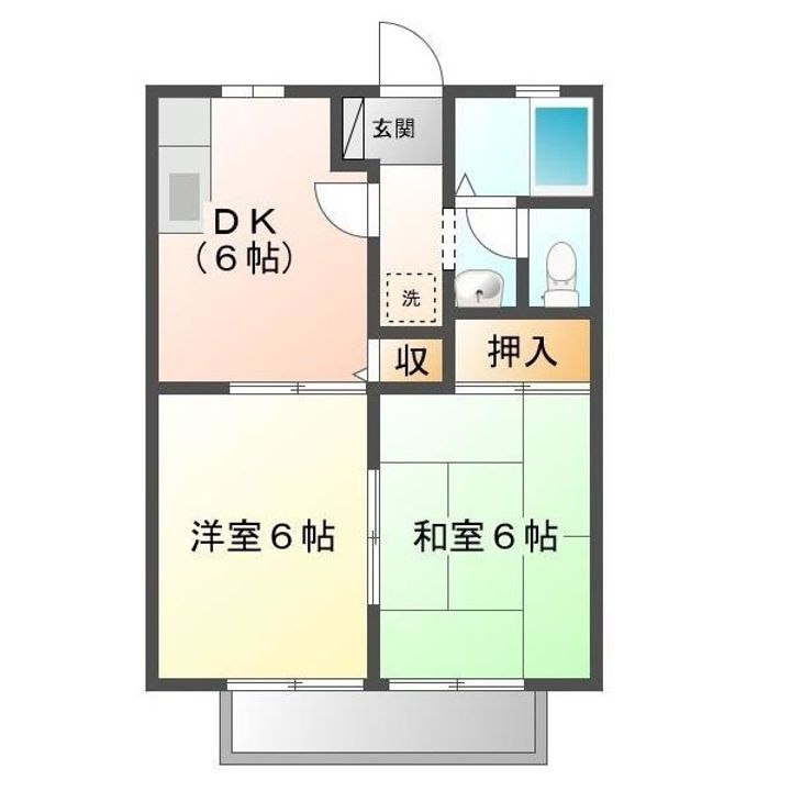 ビーライン日吉台 B101の間取り