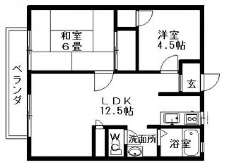 パナハイツ水越0202の間取り