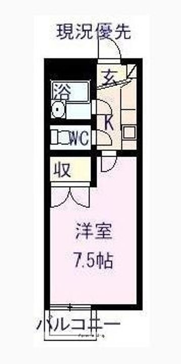 エメローズ渡辺103の間取り