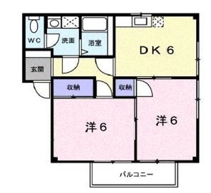 サニーハウスA202の間取り