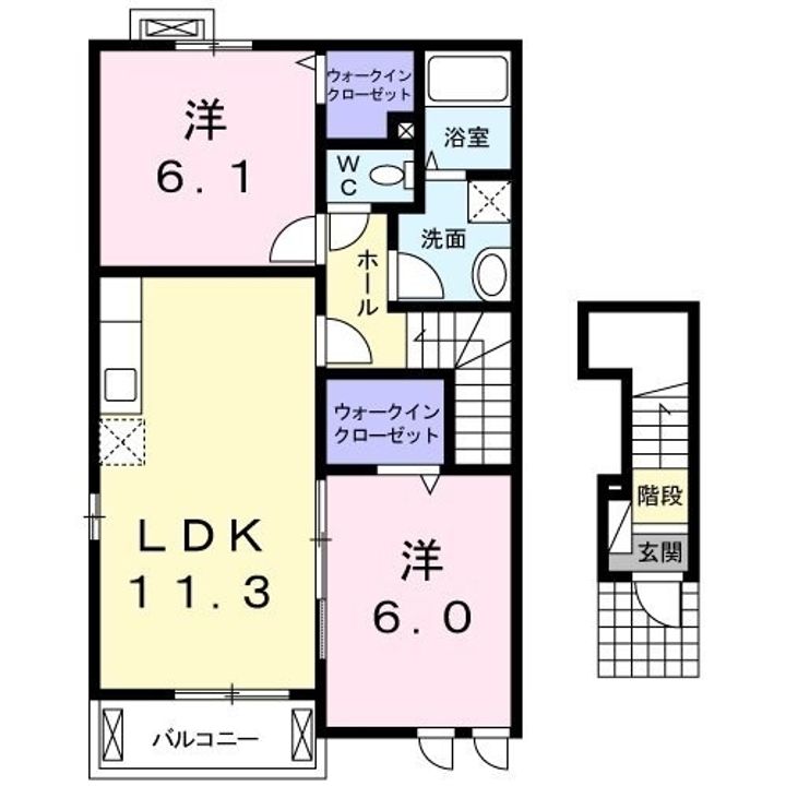 ラルジュグリーンF201の間取り