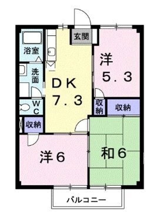 アサヒコーポ202の間取り