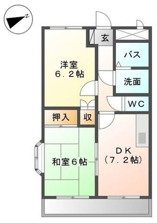ミレニアム・ハイム1番館205の間取り