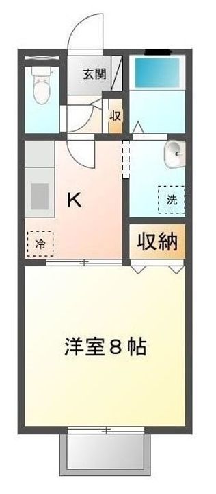 メゾンドヴェール B102の間取り
