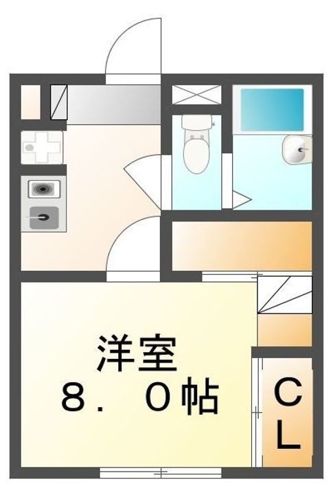 レオパレスルポ208の間取り