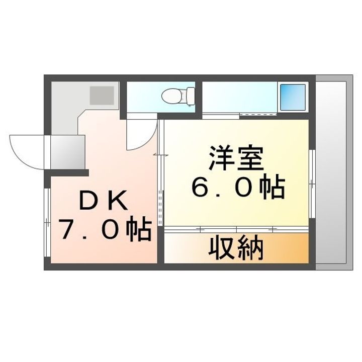 ビレッジハウス水島3号棟305の間取り