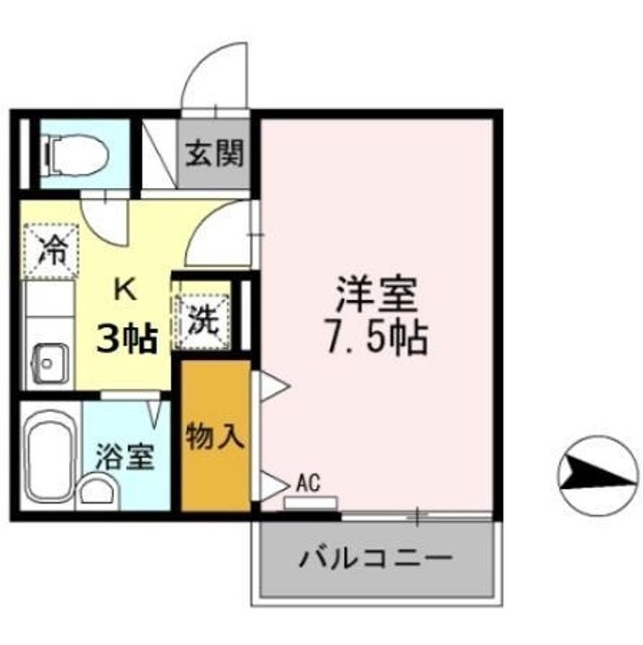セジュールハゴロモ B棟0203の間取り