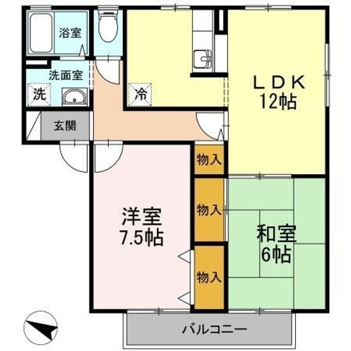 フレマリール高須 B棟201の間取り
