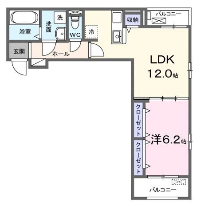 カーサ・ソレイユ B0303の間取り
