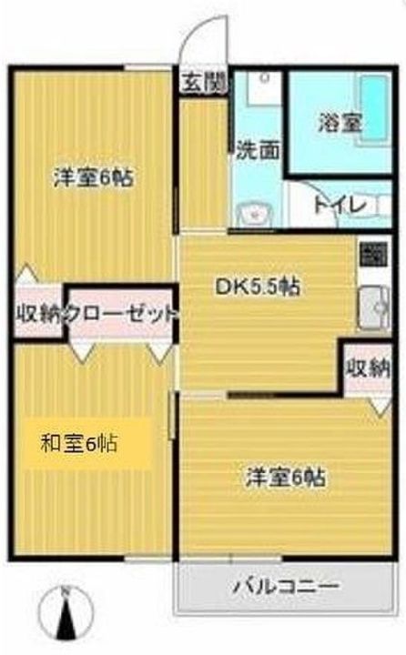 ベルシティみはら203の間取り
