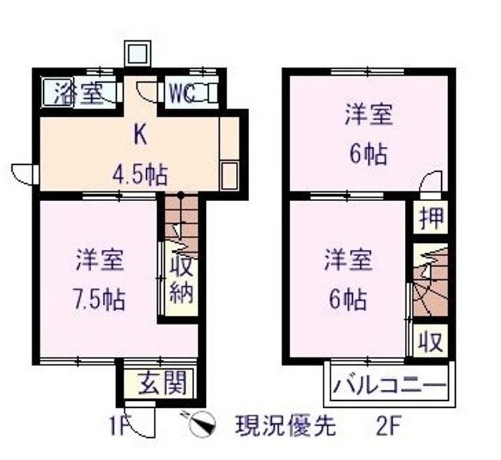 広島県尾道市吉和町3671-5(一戸建)の賃貸物件06の間取り