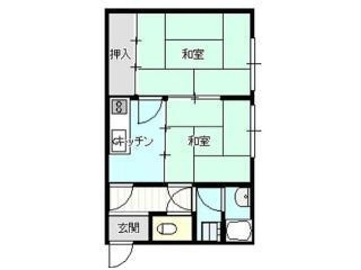 北美台ハイツ201の間取り