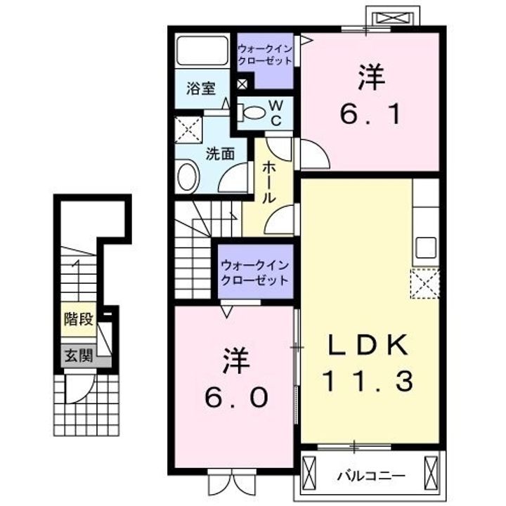 ボヌール203の間取り