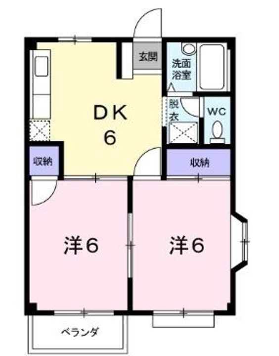 サンラビアン川口B202の間取り