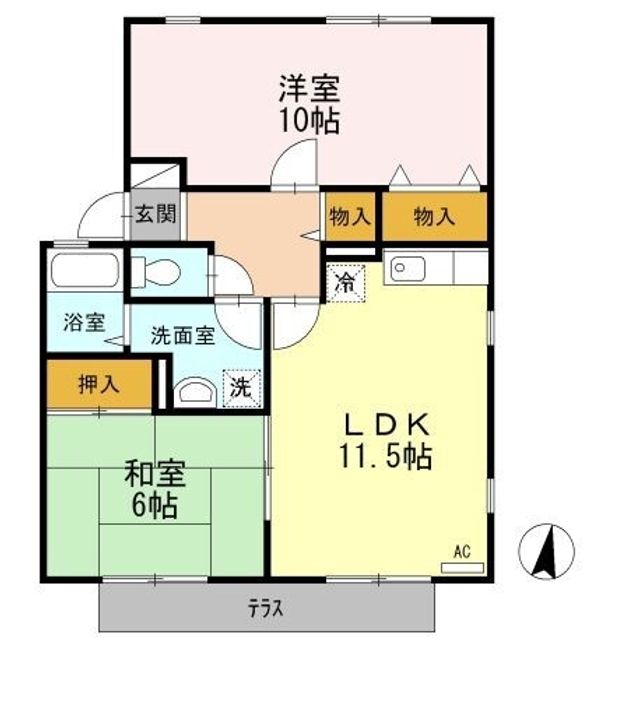 ハイカムール弐番館0102の間取り