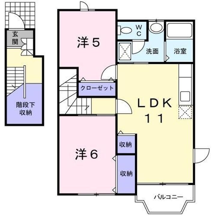 フロール清風A0201の間取り