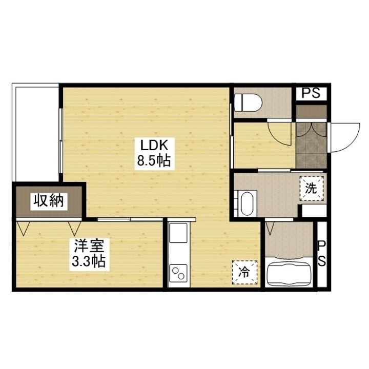 月光福山東弐番館303の間取り