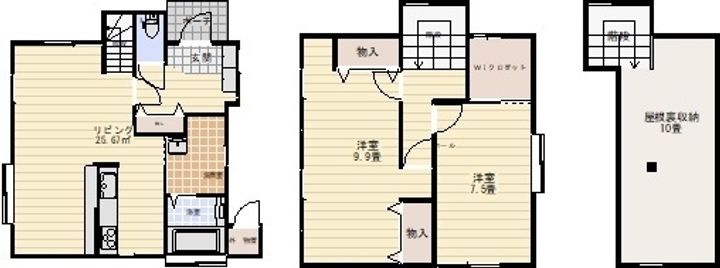 秋田県秋田市楢山太田町(一戸建)の賃貸物件Cの間取り