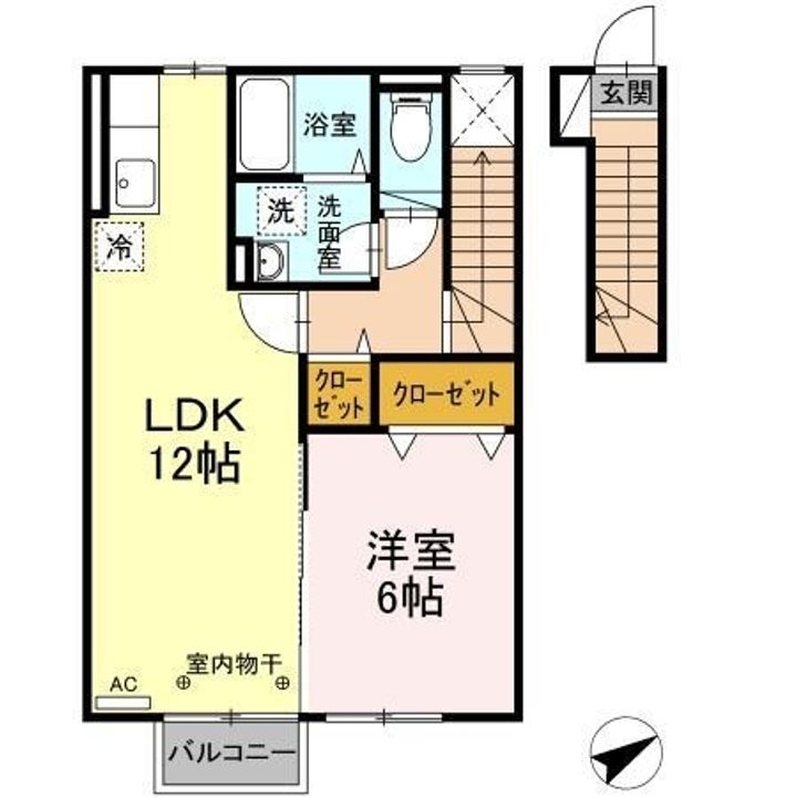 セジュール雄Ⅱ203の間取り