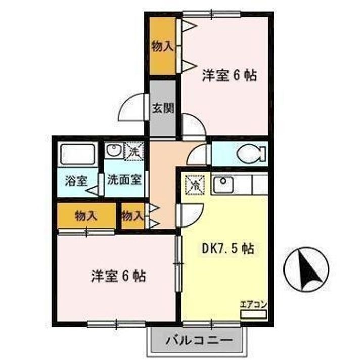 セジュール泉三嶽根201の間取り