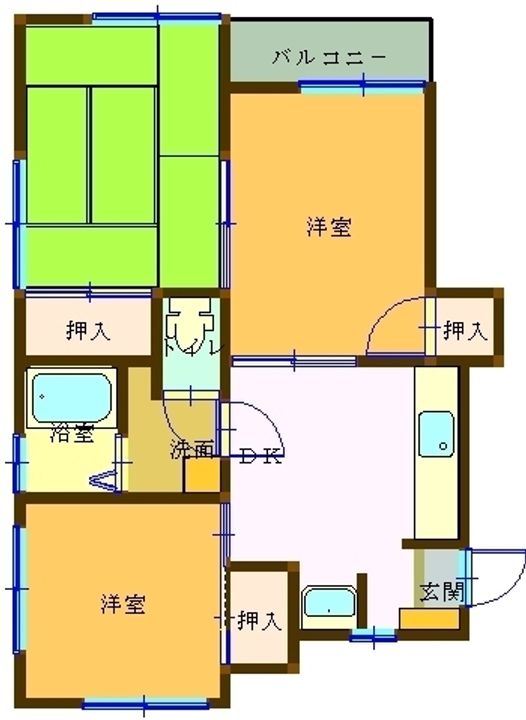 コーポひの301の間取り