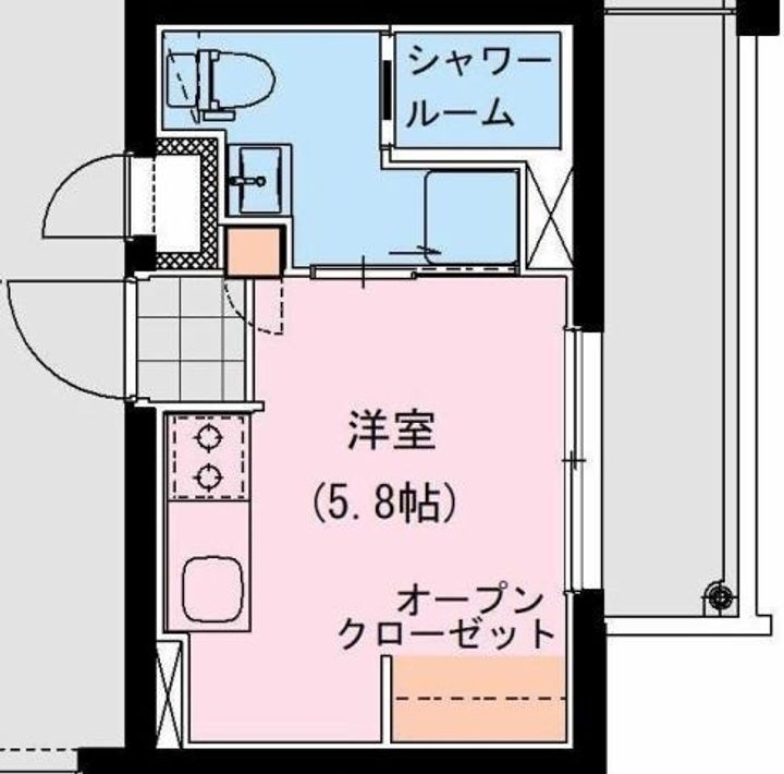The Rock APT(ザ・ロック・アパートメント)201の間取り