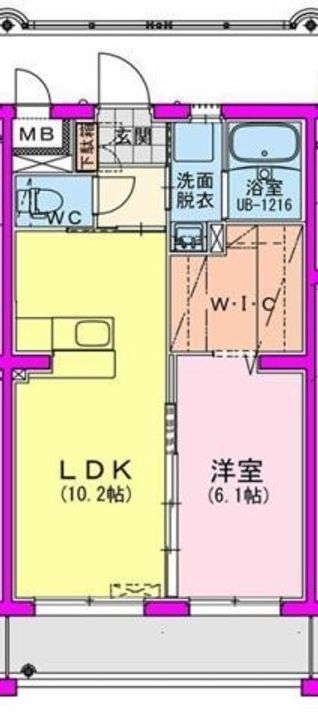 シエロ天神202の間取り