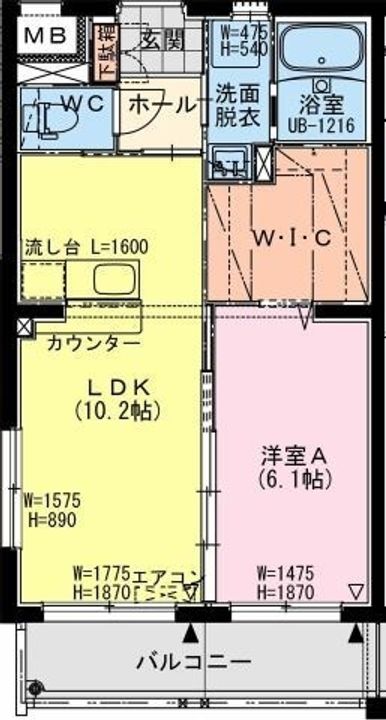 セブン・セブン都北401の間取り