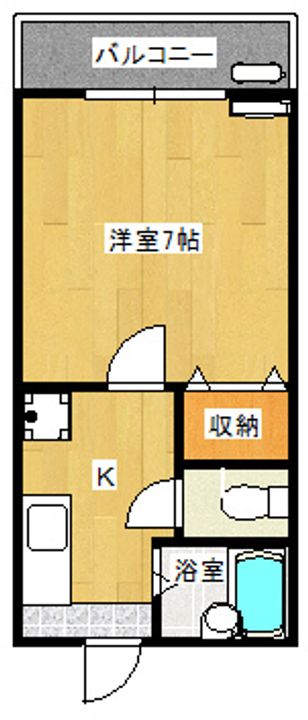 金磯荘102の間取り