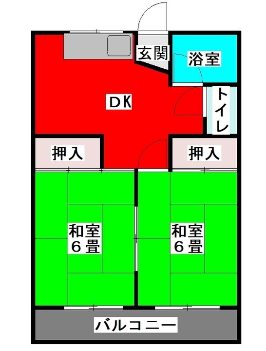 上水前寺Kビル203の間取り