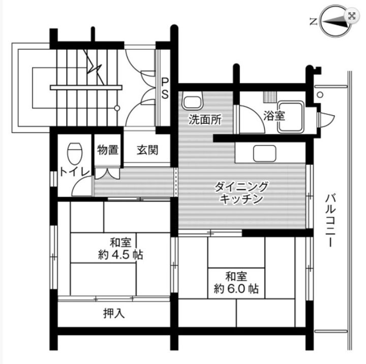 Vellegehouse栗面Ⅱ103の間取り