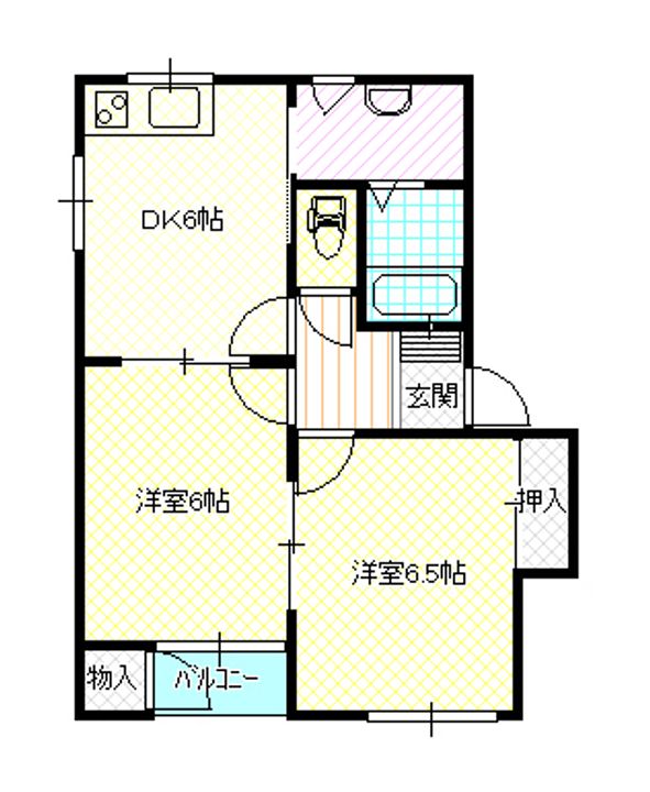 コスモス B棟202の間取り