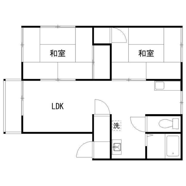 日生コーポ202の間取り