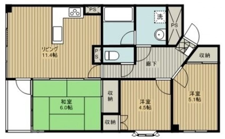 ’90ninety-3行田104の間取り