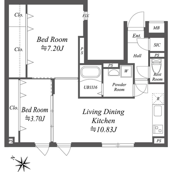 SOLASIA residence南大塚0501の間取り
