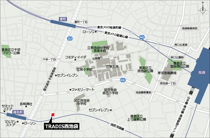 CREATIF西池袋206の地図