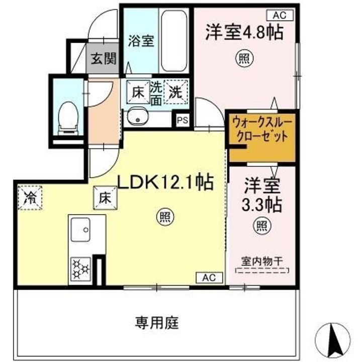 D-room monica105の間取り