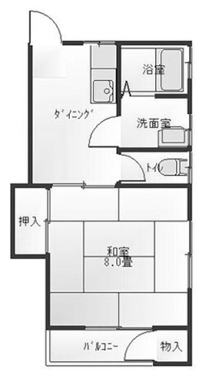コーポアクエリアスCの間取り