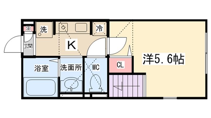 レジス古淵105の間取り